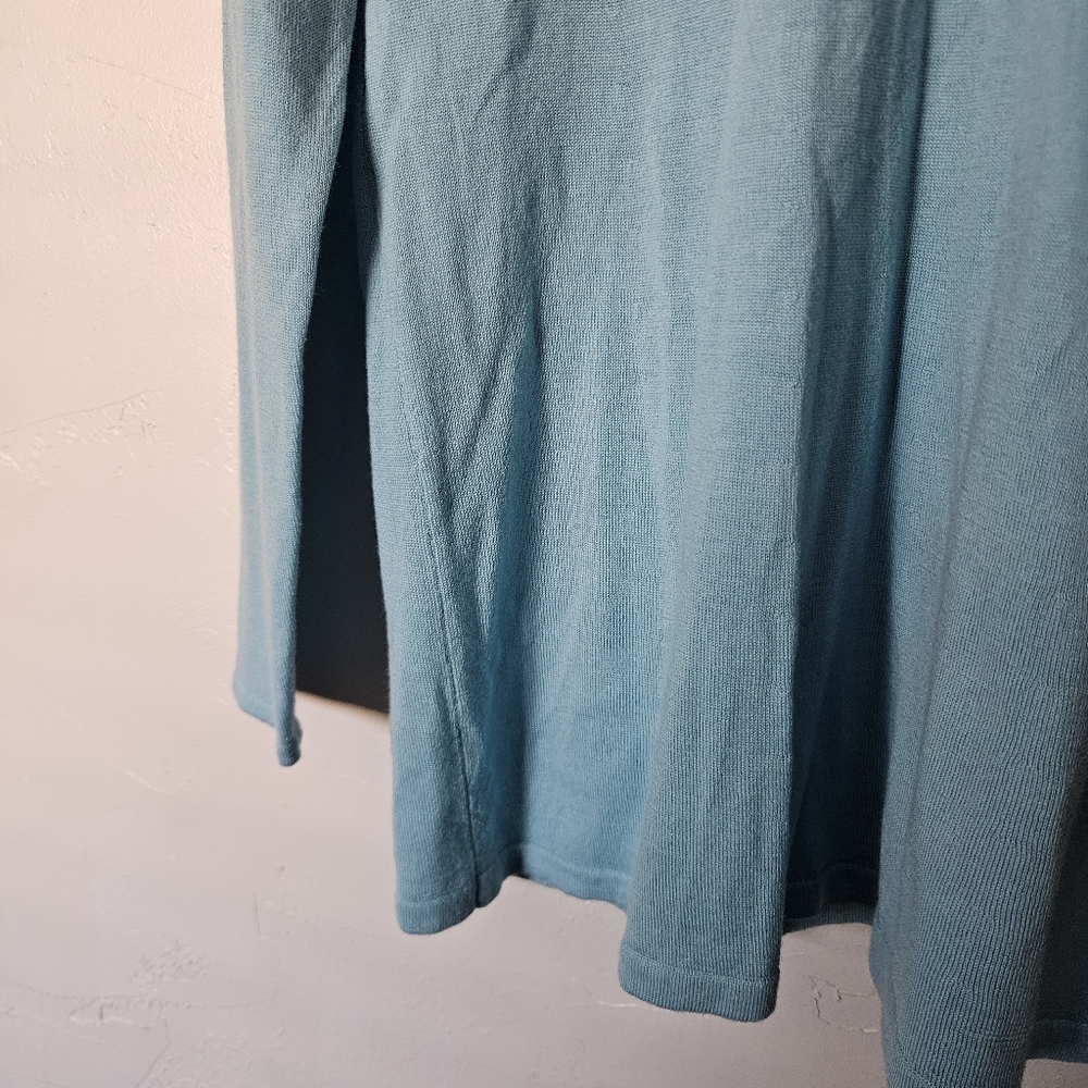 J.Jill Women's XS Light Blue V-Neck Women's Top Sweater 100% Merino Wool Shirt - Picture 3 of 5